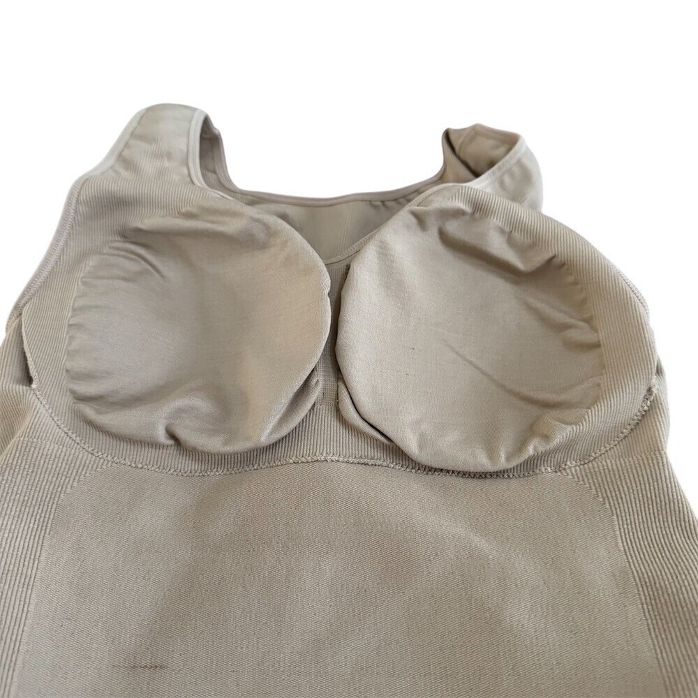 Camishaper Shapewear Cami Tank Size 1X Beige Tummy Control Built-In Bra - Picture 5 of 6